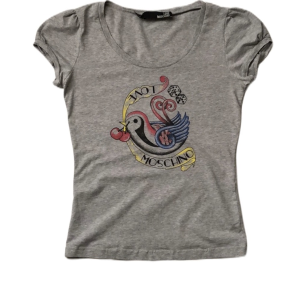 Love Moschino Bird Dice Graphic Tee - Y2K